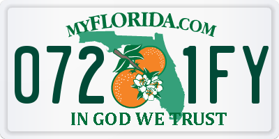 FL license plate 0721FY