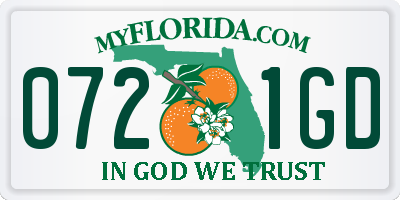 FL license plate 0721GD