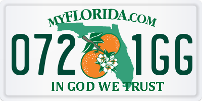 FL license plate 0721GG