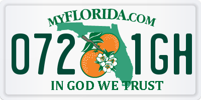 FL license plate 0721GH