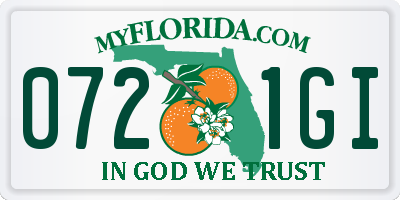 FL license plate 0721GI