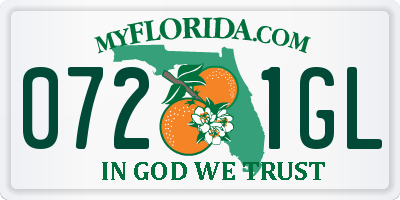 FL license plate 0721GL