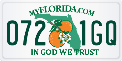 FL license plate 0721GQ