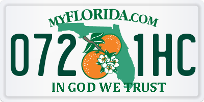 FL license plate 0721HC