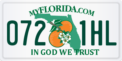 FL license plate 0721HL