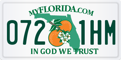 FL license plate 0721HM