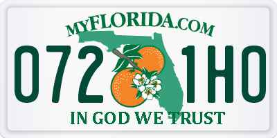 FL license plate 0721HO