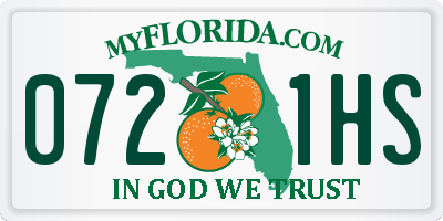 FL license plate 0721HS