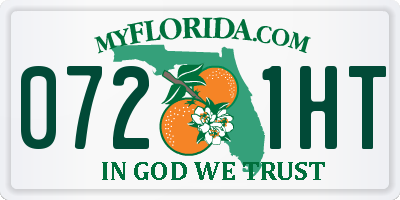 FL license plate 0721HT