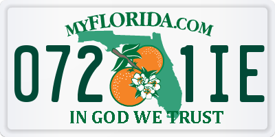 FL license plate 0721IE