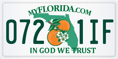 FL license plate 0721IF
