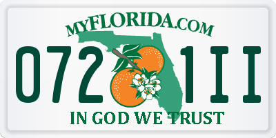FL license plate 0721II