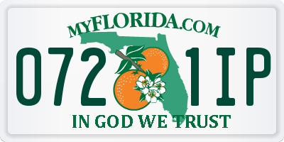 FL license plate 0721IP