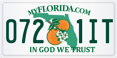 FL license plate 0721IT