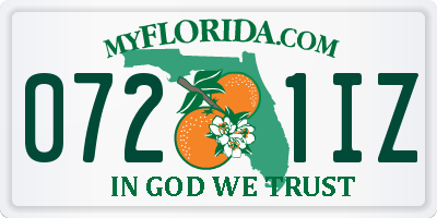 FL license plate 0721IZ