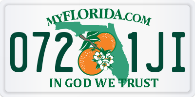 FL license plate 0721JI