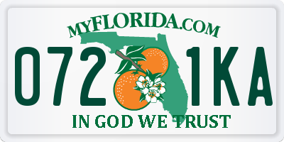FL license plate 0721KA