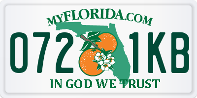 FL license plate 0721KB