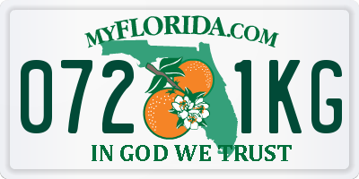 FL license plate 0721KG