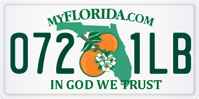 FL license plate 0721LB