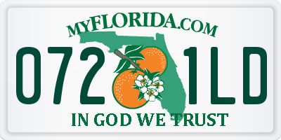 FL license plate 0721LD