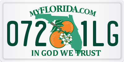 FL license plate 0721LG