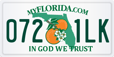 FL license plate 0721LK