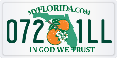 FL license plate 0721LL