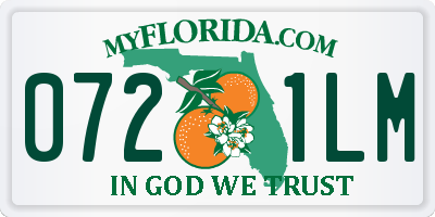 FL license plate 0721LM