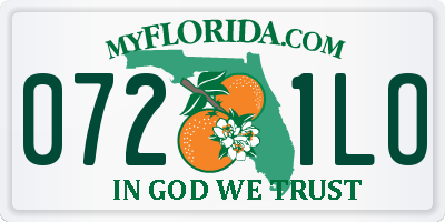 FL license plate 0721LO
