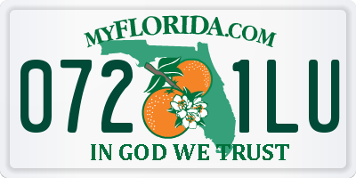 FL license plate 0721LU