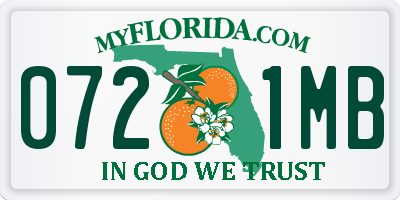 FL license plate 0721MB