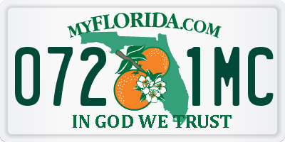 FL license plate 0721MC