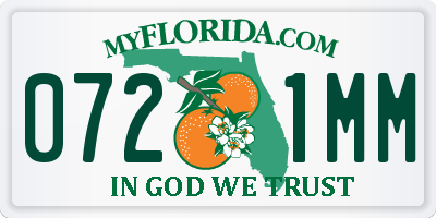 FL license plate 0721MM