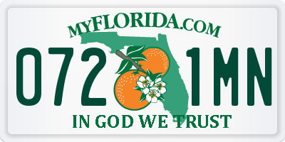 FL license plate 0721MN