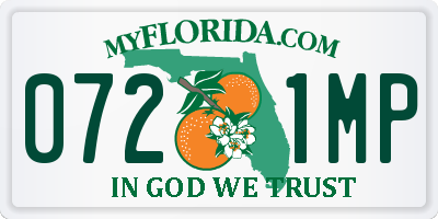FL license plate 0721MP