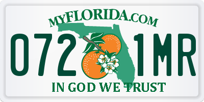 FL license plate 0721MR