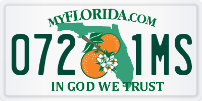 FL license plate 0721MS