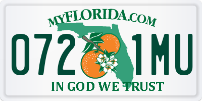 FL license plate 0721MU