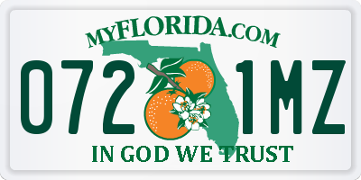 FL license plate 0721MZ
