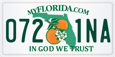 FL license plate 0721NA