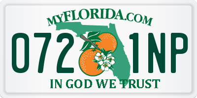 FL license plate 0721NP