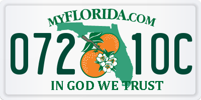 FL license plate 0721OC