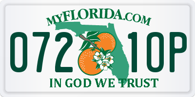 FL license plate 0721OP