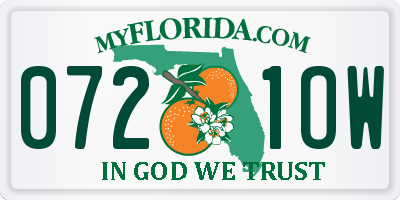 FL license plate 0721OW