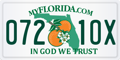 FL license plate 0721OX