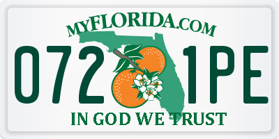 FL license plate 0721PE