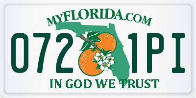 FL license plate 0721PI
