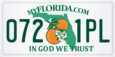 FL license plate 0721PL