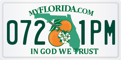 FL license plate 0721PM